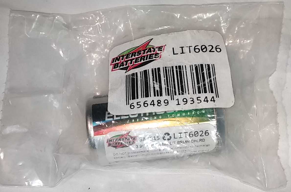 LIT6026 3.9 volt Lithium Bromine Chloride Battery